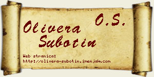 Olivera Subotin vizit kartica